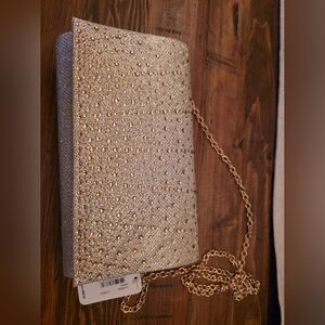 Blush Evening Elegant Gold Clutch Karlo New With Tags